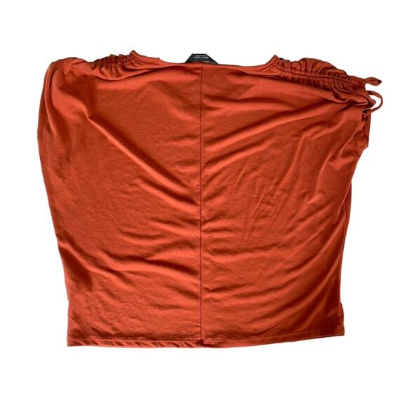 Simply Vera by Vera Wang: Rust Brown V Neck Top with Shoulder Ties size XS - Picture 2 of 6